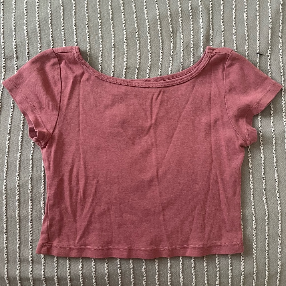 Pink John Galt Brandy Melville Crop Top